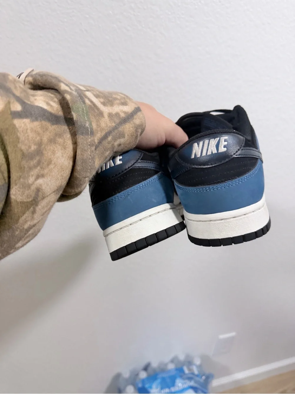 Nike dunk low black and blue